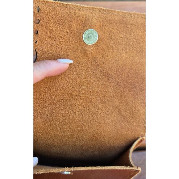 Most Wanted USA Cactus Mini Crossbody Bag Brown Leather Festival NEW - Picture 8 of 10